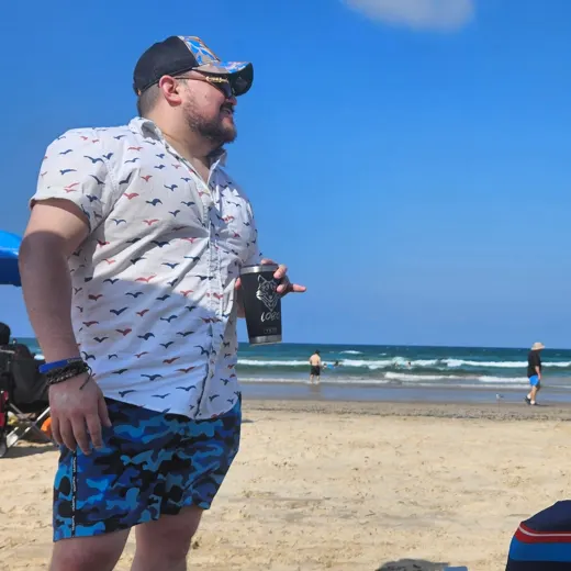 Customer photo from Julio S. wearing Blue Camo - 5"