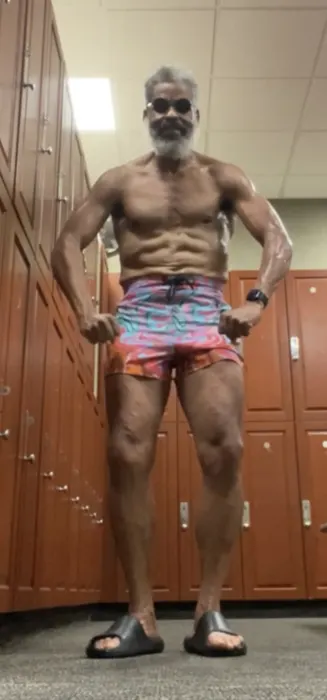 Customer photo from Trei M. review of Neapolitan Swirl Swim Trunks - 3"
