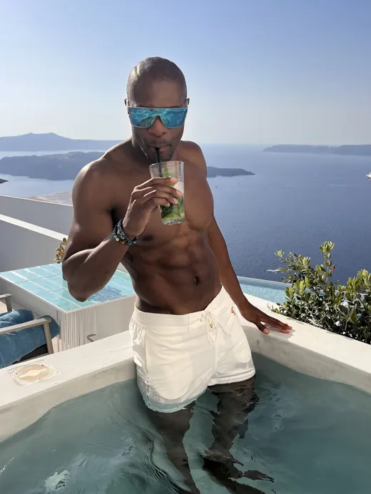 Customer photo from David A. review of White Swim Trunks