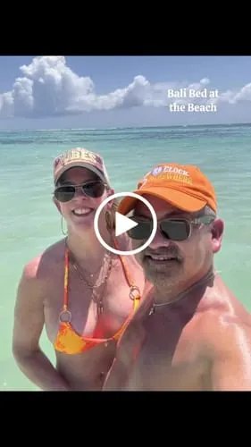 Customer photo from review of Splatter Swim Shorts Orange - 5"