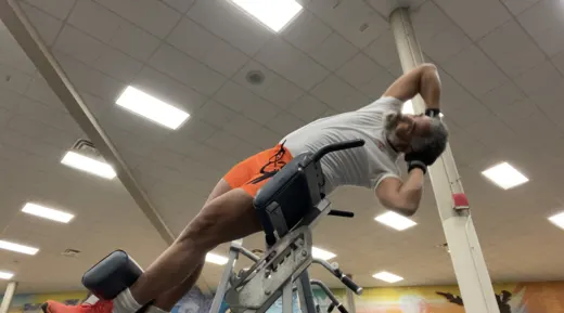 Customer photo from Trei M. review of Fluro Orange Swim Trunks - 3"