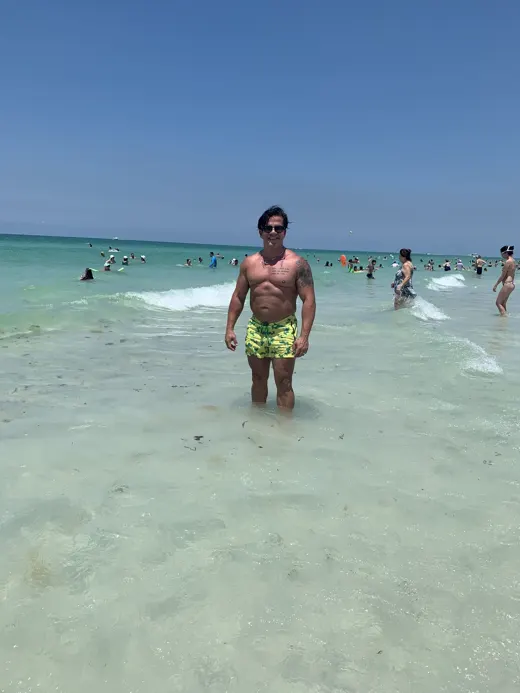 Customer photo from Tomy V. review of Croc Yellow Swim Shorts