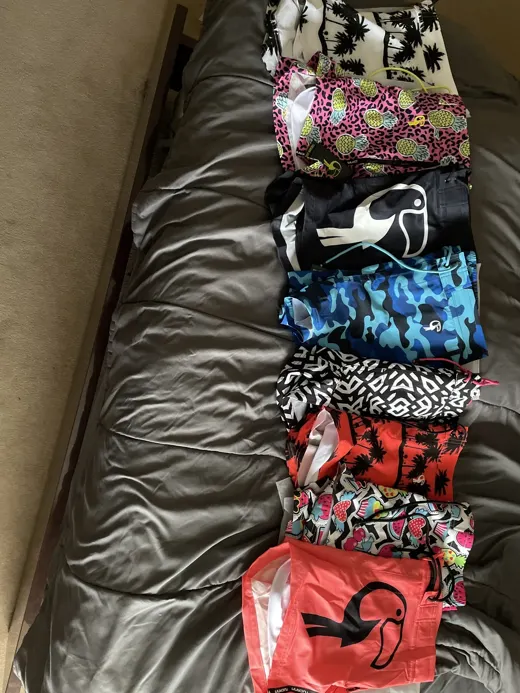 Customer photo from Danny C. review of Pineapple Pink Swim Shorts - 3"