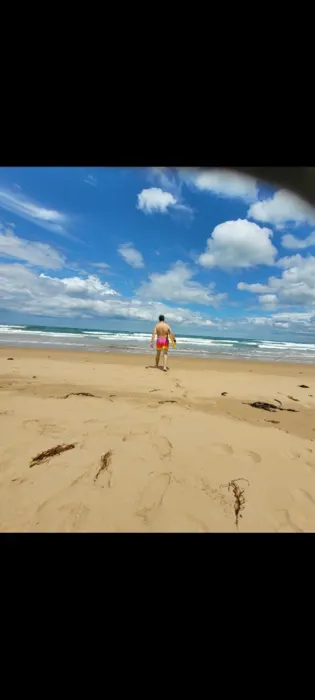 Customer photo from Rob D. review of Faded Saffron Swim Shorts