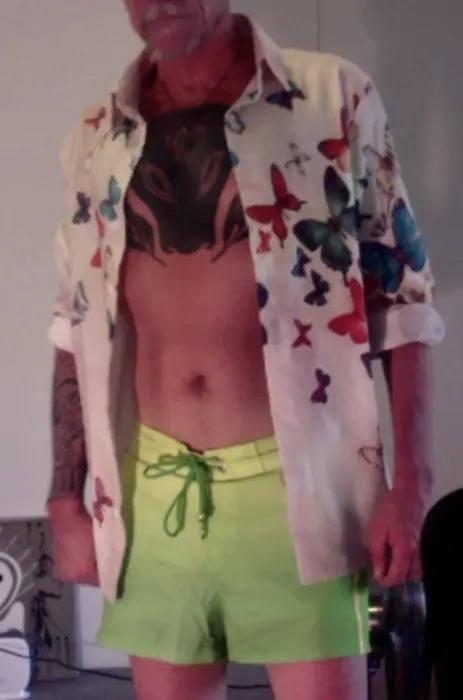 Customer photo from Matthew P. review of Faded Citron Swim Shorts
