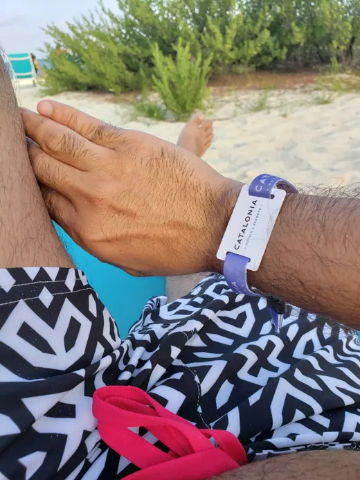 Customer photo from James M. review of Geo Black Swim Shorts - 3"