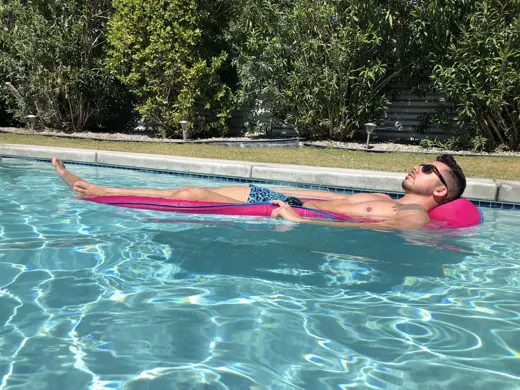 Customer photo from James M. review of Leopard Print Multi Swim Shorts - 3"