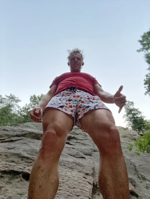 Customer photo from Charles M. review of Love Birds White Swim Short