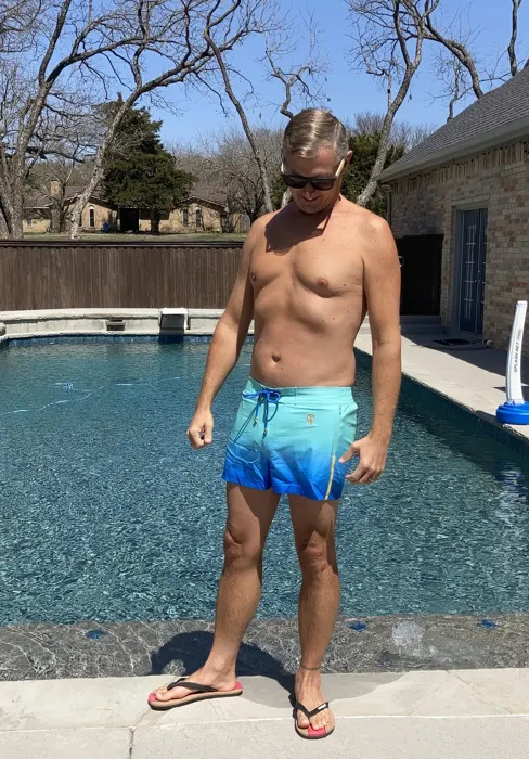 Customer photo from Jesse L. review of Faded Ocean Swim Shorts