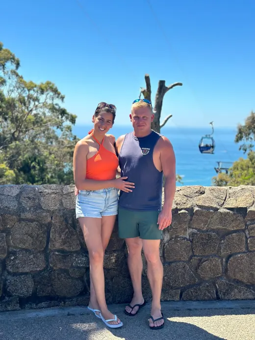 Customer photo from Josh S. review of Khaki Green Swim Shorts - 5"