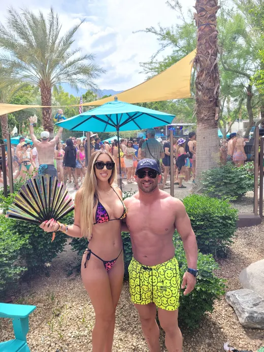 Customer photo from Brett V. review of Happy Days Mens Swim Trunks - 3"