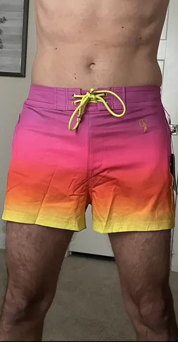 Customer photo from Jarrod P. review of Faded Saffron Swim Shorts
