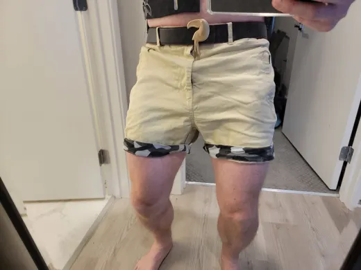 Customer photo from William M. wearing Signature Belt - Red & Gold