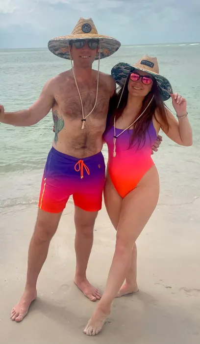 Customer photo from Ben F. review of Faded Crimson - One Piece Bikini